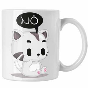 Trendation Tasse » - Katze Nö Tasse Lustige Kaffeetasse für Frauen Kollegin Geschenkidee«