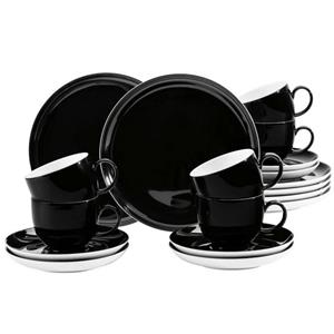 Seltmann Weiden Kaffeeservice »Lido Solid Black«, Porzellan, 18-tlg.