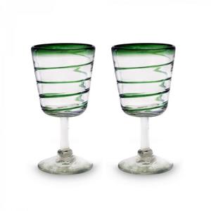 Mitienda Cocktailglas »Cocktailgläser 2er Set grüne spirale«