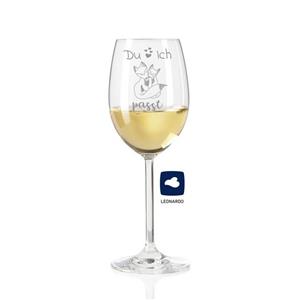 KS Laserdesign Weißweinglas »Leonardo Weinglas mit Gravur - Du & Ich, passt - Geschenke für Frauen & Männer, beste Freunde & Freundin, Liebesgeschenke, Jahrestag, Hochzeitstag, L