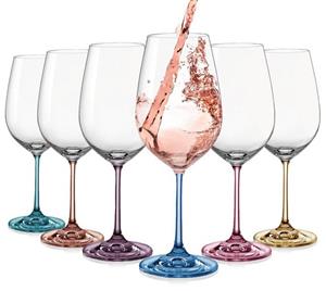 Crystalex Rotweinglas »Spectrum 550 ml Rotweingläser 6er Set«, Glas, mehrfarbig