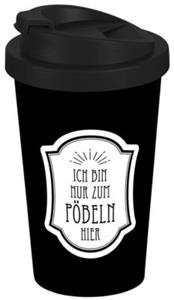 Geda Labels Coffee to go Becher Pöbeln 400ml Kaffeebecher bunt