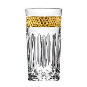 ARNSTADT KRISTALL Longdrinkglas »Longdrinkglas Bloom Gold (14 cm) Kristallglas mundgeblasen · handgeschliffen · 24K Goldrand«