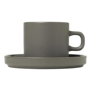 Blomus Tasse »Pilar Set 2 Kaffeetassen mit Untertasse Tasse«, Keramik