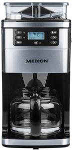 Medion Kaffeemaschine mit Mahlwerk MD 15486, 1,5l Kaffeekanne, Permanentfilter, 8 Mahlstufen