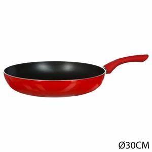 Secret de Gourmet Koekenpan - Alle kookplaten geschikt - rood/zwart - dia 31 cm - Koekenpannen
