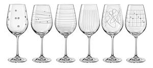 Crystalex Weinglas »Elements Weingläser 450 ml 6er Set«, verschiedene Motive