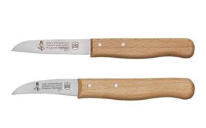 RÖR Messer-Set »10101-2, Omas Schäl- & Küchenmesser«, 2-teilig, Gußstahl Klingen mit Buchenholzgriff - Made in Solingen