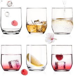 PLATINUX Glas »Elegante Trinkgläser«, Glas, 240ml Set 6 Teilig Wassergläser Saftgläser Whiskeygläser Spülmaschinenfest Getränkegläser