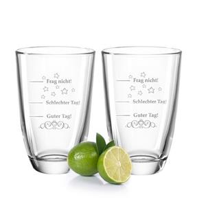 GRAVURZEILE Cocktailglas »Guter Tag, Schlechter Tag, Frag nicht!«, Glas