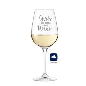 KS Laserdesign Weinglas »Leonardo Weißweinglas mit Gravur girls just wanna have wine graviert - Geschenke für Frauen, Geburtstagsgeschenke, beste Freundin & Freunde, Weihnac