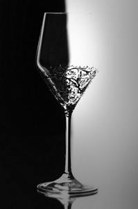 Casa Padrino Weinglas »Luxus Weißweinglas 6er Set Schwarz Ø 8,6 x H. 22,4 cm - Handgefertigte & handbemalte Weingläser - Hotel & Restaurant Accessoires - Luxus Qualität&la