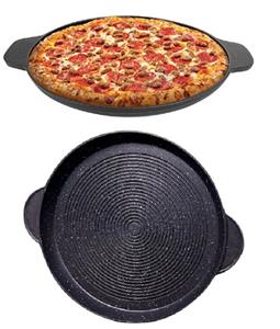 Cheffinger Grillpfanne »Pizzapfanne Grillpfanne Bratpfanne Ø32cm Alu-Guss  BP-32«, Material: Aluminium