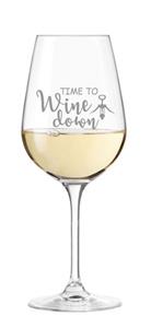 KS Laserdesign Weinglas »Leonardo Weißweinglas mit Gravur time to wine down graviert - witzige Geschenke für Frauen & Männer, beste Freunde & Freundin, Geburtstag, Weih