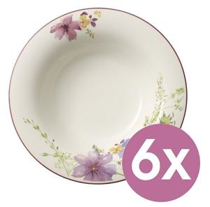 Villeroy & Boch Mariefleur Basic Serie Mariefleur Basic Suppenteller 23 cm Set6 (mehrfarbig)