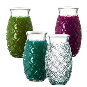 BigDean Cocktailglas »set Trinkgläser im Ananas−Look 700 ml − Made in Spain«, Recyceltes Glas