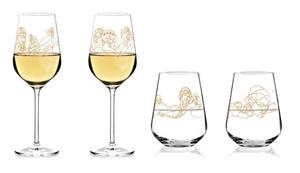 Ritzenhoff Weißweinglas »Set 2 Weißwein + 2 Wasser Gläser Neie im Dekiomiro Set mit Glasreinigungstuch«