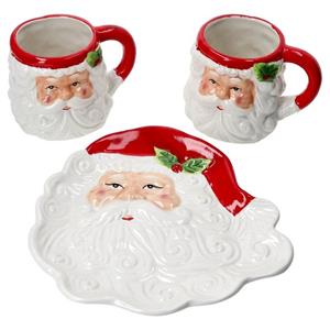 MamboCat Kaffeeservice »3tlg Set Santa - 2x Kaffeebecher 24306374 + 1x Gebäckteller 24306351«