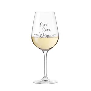 KS Laserdesign Weinglas »Leonardo Weinglas mit Gravur Live, love, wine - Geschenke für Frauen & Männer, Geburtstagsgeschenk, Freunde & Freundin«, TEQTON Glas, Glas