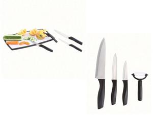 LIVOO Kochmesser » Schneidebrett Messer-Set Kunststoff drei Messer inkl. Sparschäler MEC126«