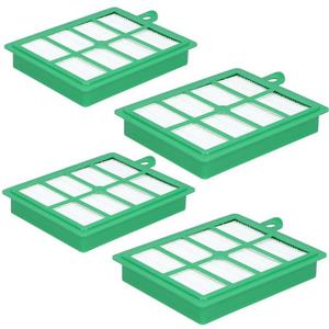 McFilter HEPA-Filter AEG (4 Stück), Zubehör für LX7-2-ÖKO, LX7-2-CR-A, VX6-2-CR-A Staubsauger, Grün, Kunststoff / Filter-Lamellen, Hygienefilter