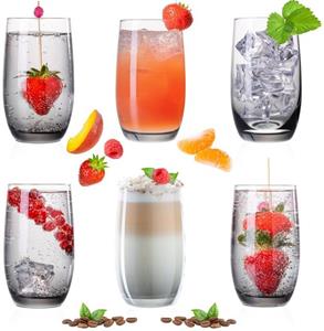 PLATINUX Glas »Trinkgläser«, Glas, Ombré Schwarz 280ml (max. 370ml) 6 Teilig Wassergläser Saftgläser Longdrinkgläser