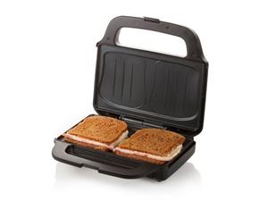 Domo Sandwichmaker, 900 W, 2er Sandwich-Toaster XXL Panini-Maker extra tief Snackmaker Low fat Toastmaker Kontaktgrill Indoorgrill