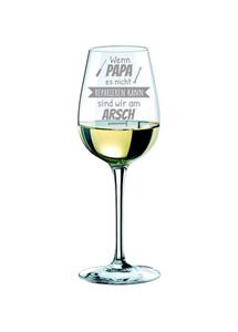 KS Laserdesign Rotweinglas »Rona Weinglas mit Gravur '' wenn Papa es nicht reparieren kann sind wir am Arsch '' - Geschenke für den besten Papa, Geburtstag, Vatertag, Gl