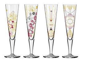 Ritzenhoff Champagnerglas »Dekomiro 4er Set Goldnacht Champus 23+24+25+26«, Kristallglas