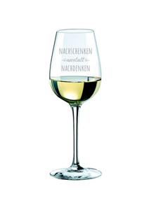 KS Laserdesign Rotweinglas »Rona Weinglas mit lustiger Gravur '' nachschenken anstatt nachdenken '' - Geschenke für Frauen & Männer, Weinliebhaber & Genießer,