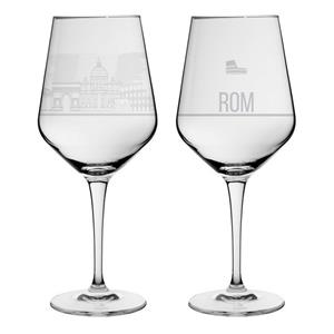 3forCologne Weinglas »2er Set Weinglas Rom in schöner Geschenkbox Hochwertiger Siebdruck im eleganten Ätzweiß, detaillierter als Gravur Geschenkidee für Muttertag, Vatertag,
