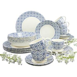 Creatable Kombiservice Oriental Steingut blau