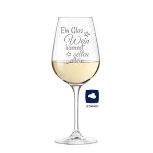 KS Laserdesign Weißweinglas »Weinglas mit Gravur ein Glas Wein kommt selten allein«, Glas, Lasergravur