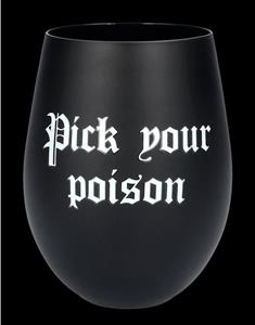 Figuren Shop GmbH Weinglas »Weinglas schwarz - Pick Your Poison - Fantasy Gothic Glas Dekoration«, Glas