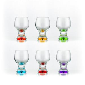 Crystalex Weißweinglas »Gina Sprayed Weißweingläser 230 ml 6er Set«, Kristallglas, mehrfarbig, Kristallglas
