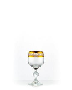 Crystalex Weinglas »Claudia Gold Weingläser Weißweingläser / Rotweingläser«, Kristallglas, Kristallglas, gold Rand, gold Gravur