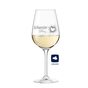 KS Laserdesign Weinglas »Leonardo mit Gravur -Schwesterherz- Geschenke für die beste Schwester«, Glas, Lasergravur