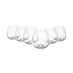 Butlers Rotweinglas »SENZA 6x Rotweingläser ohne Stiel 440ml«, Kristallglas