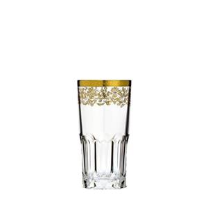 ARNSTADT KRISTALL Longdrinkglas »Longdrinkglas Princess clear (14 cm) - Kristallglas mundgeblasen · handgeschliffen · 24 Karat Gold«