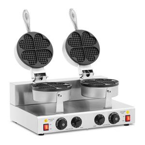 Royal Catering Waffeleisen Double Waffle Iron - heart-shaped - 2000 W - 0 - 5 min timer - 