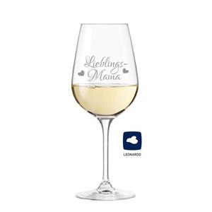 KS Laserdesign Weinglas »Leonardo Weinglas mit Gravur Lieblingsmama - Geschenkidee«, Glas, Lasergravur