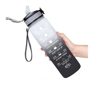 Jormftte Wasserkocher Trinkflasche mit Zeitstempel und Strohhalm, um sicherzustellen, dass Sie den ganzen Tag über ausreichend Wasser trinken, für Fitness- und Outdoor-Fans, Der Ausguss ist 