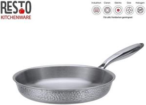 RESTO Kitchenware Bratpfanne »VEGA«, Stahl Tri-Ply (Edelstahl + Aluminium + Edelstahl) (1-tlg), mit Energieeinsparung 25%, für alle Herdplatten geeignet, auch Induktion
