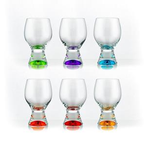 Crystalex Rotweinglas »Gina Sprayed 340 ml 6er Set«, Kristallglas, mehrfarbig, Kristallglas