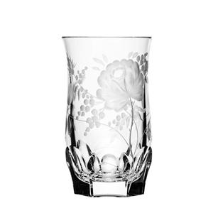 ARNSTADT KRISTALL Longdrinkglas »Primerose clear (12,7 cm) - Kristallglas mundgeblasen · handgeschliffen · Handmade in Germany«, Kristallglas