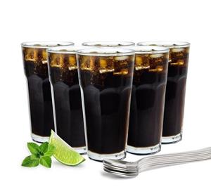 Sendez Longdrinkglas »6 Longdrinkgläser 425ml Caipirinha Gläser Kaffeegläser Teeggläser Cocktailgläser«, Mit Löffeln
