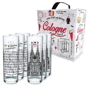 3forCologne Bierglas » Kölschglas 6er Pack je 0,2ml Kölsches Grundgesetz & I love Köln Biergläser, Kölsch-Stangen, Trinkgläser«