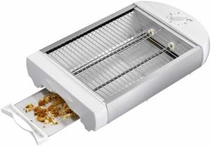 Melissa Toaster 16140111 Flach-Toaster Brötchen-Röster, weiß, 600 W