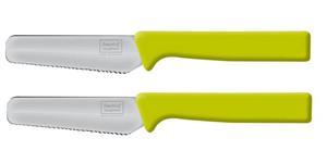 Homiez Brotmesser »KNIFE«, Frühstücksmesser Brötchenmesser mit Wellenschliff und Soft-Griff in grün grün