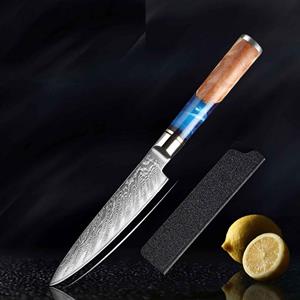 Muxel Ausbeinmesser »Damast Küchenmesser mit blaubuntem Farbholzgriff.«
